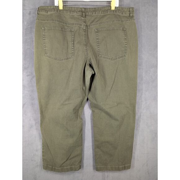 Coldwater Creek Natural Fit Capri Denim Jeans Womens 24 Green Straight High Rise - Picture 12 of 13